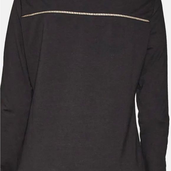 NWOT Urban Savage Lace Up Pullover Sweatshirt Black Size Medium - Picture 2 of 2